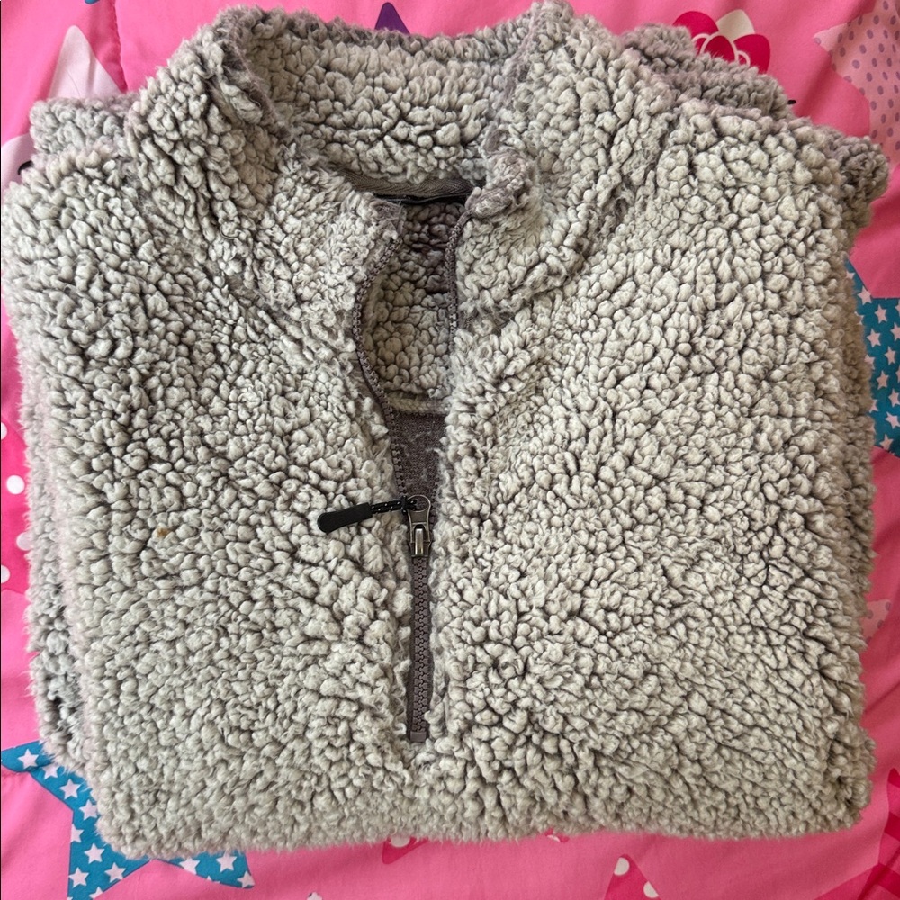 Cozy Gray canyon Creek Sherpa Pullover